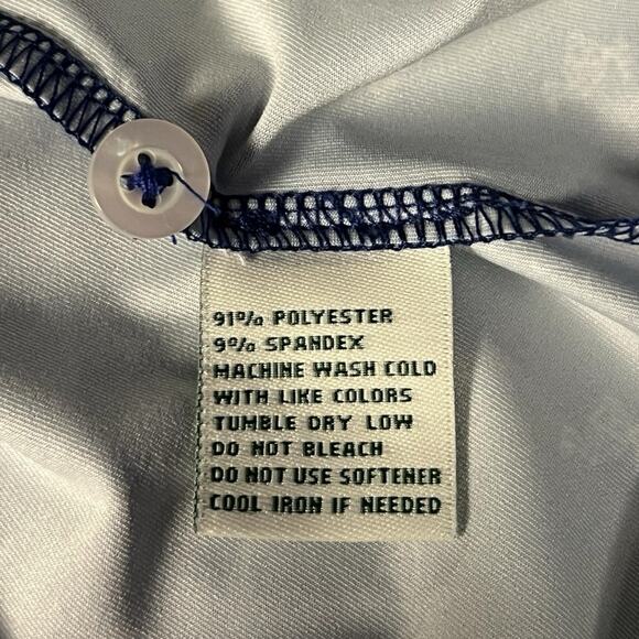 NWT Donald Ross Golf Polo Shirt Men Large Duck Blue AOP Stretch UV Protection - Picture 6 of 6